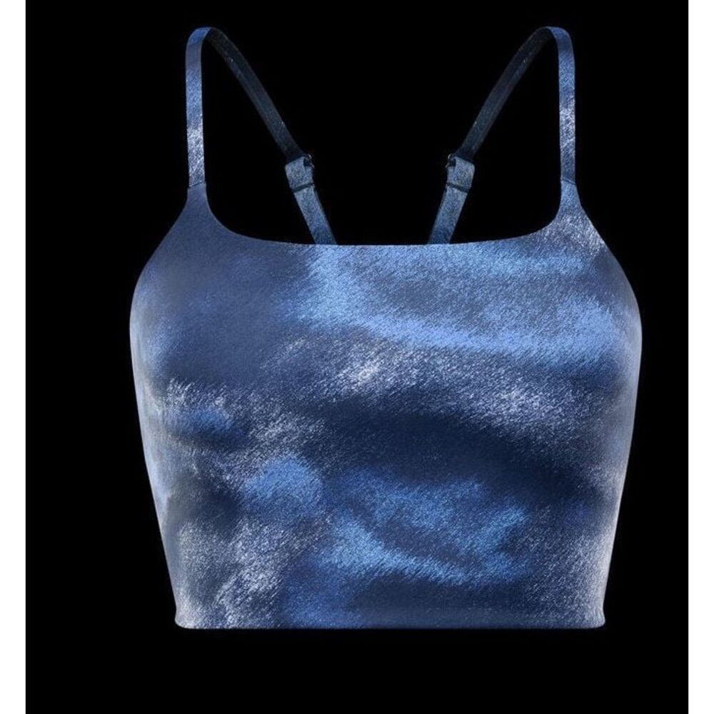 Nike NWT Armory Navy One Convertible Light-Support  Printed Sports Bra